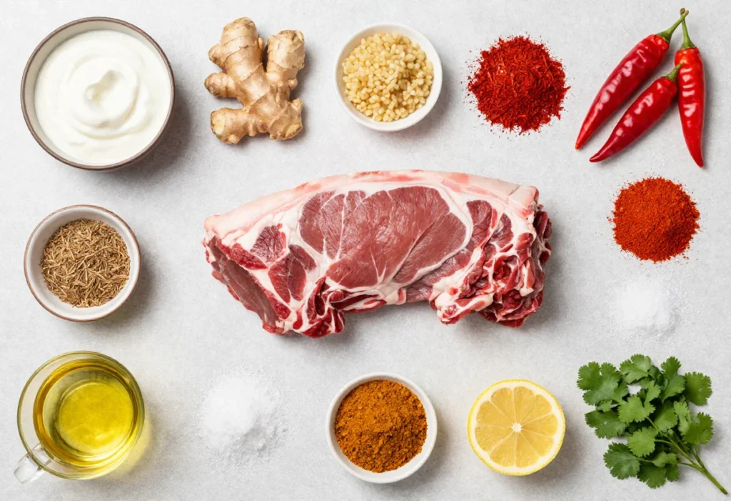 magnific flat lay of raw mutton yo fFpchhSCDY