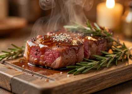 magnific closeup juicy mutton stea dI424hjXSL