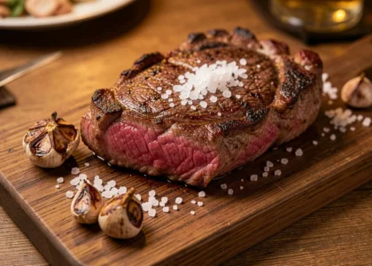 magnific juicy tender steak on woo 3011762241